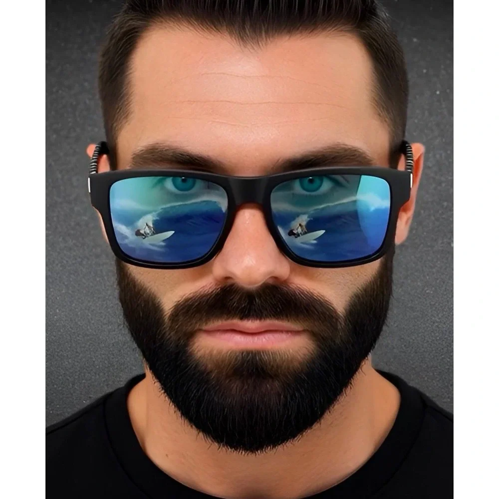Sunglasses Retro Outfit Party Beach Style Polarized‎ Lens Men Male Blue Mirror